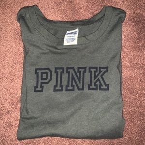 army green PINK tee
